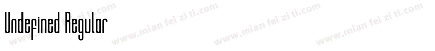 Undefined Regular字体转换